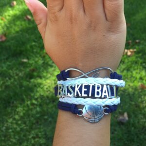 Infinity Collection Basketball Bracelet - Charm Bracelet- Basketball Jewelry - Basketball Gift