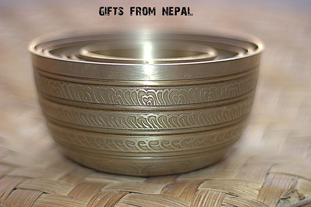 Chakra Healing Tibetan Hammered Himalayan Singing Bowl Set of 7 Meditation Bowls Hand Bowls from Nepal