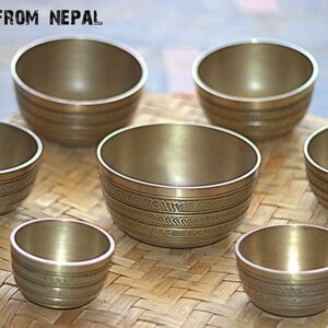 Chakra Healing Tibetan Hammered Himalayan Singing Bowl Set of 7 Meditation Bowls Hand Bowls from Nepal