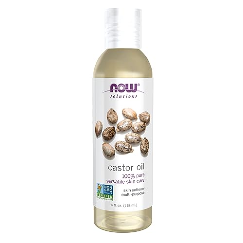 NOW Solutions, Castor Oil, 100% Pure Versatile Skin Care, Multi-Purpose Skin Softener, 4-Ounce