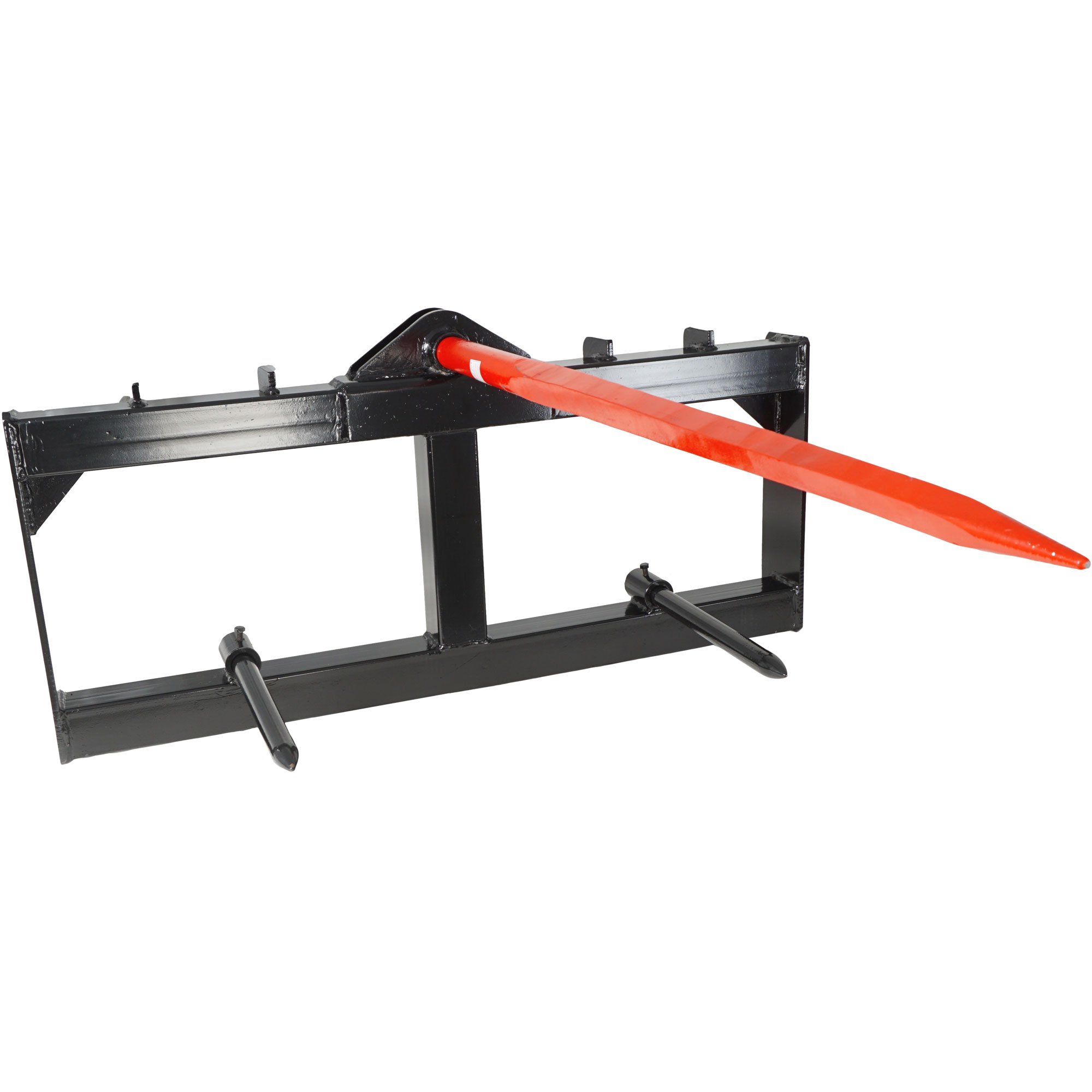 Titan Attachments Skid Steer Hay Frame Attachment, 39" Hay Spear and Stabilizer Spears, Rated 3,000 LB, Quick Tach Mounting, Hay Handing Equipment for Bobcat Tractors