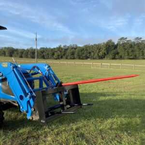 Titan Attachments Skid Steer Hay Frame Attachment, 39" Hay Spear and Stabilizer Spears, Rated 3,000 LB, Quick Tach Mounting, Hay Handing Equipment for Bobcat Tractors