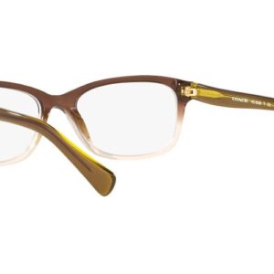 Coach HC6089 Prescription Eyewear Frames, Transparent Olive Gradient/Demo Lens, 51 mm