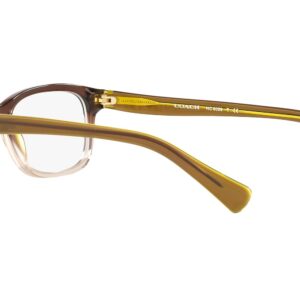 Coach HC6089 Prescription Eyewear Frames, Transparent Olive Gradient/Demo Lens, 51 mm