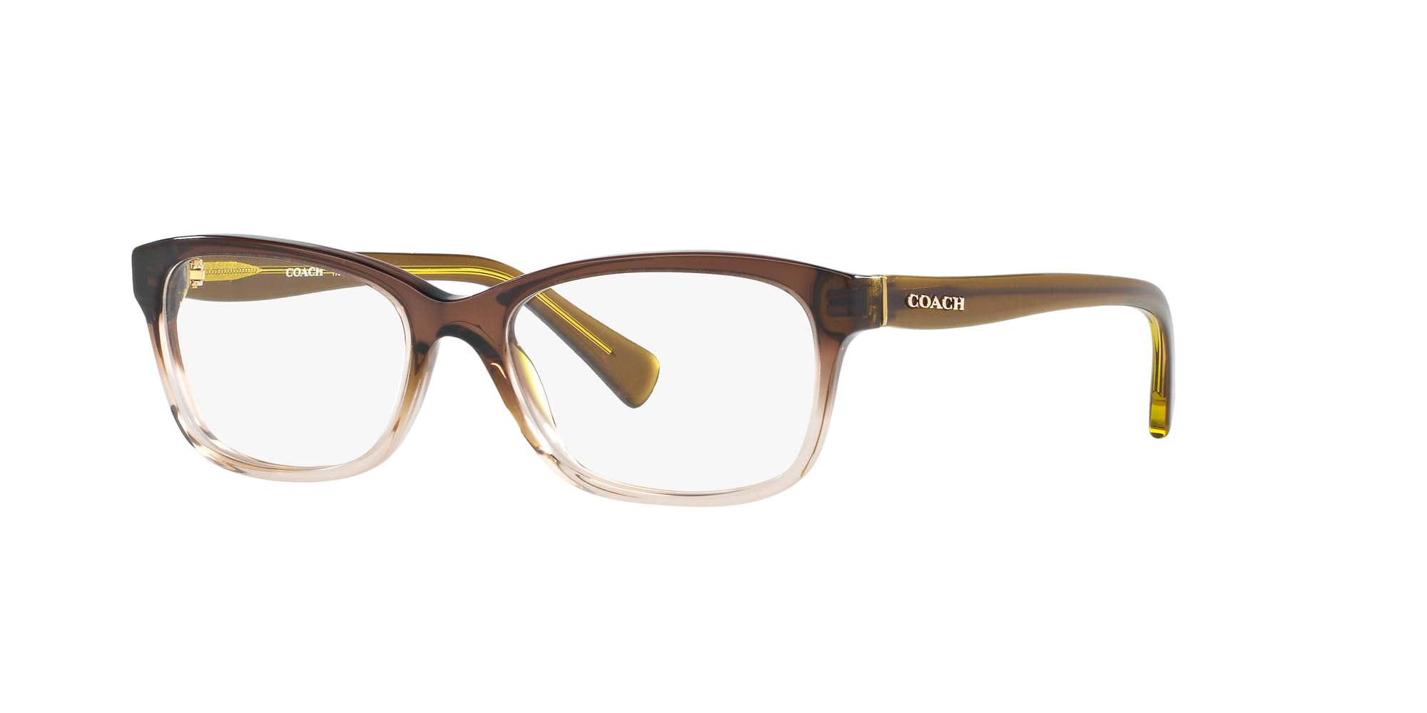 Coach HC6089 Prescription Eyewear Frames, Transparent Olive Gradient/Demo Lens, 51 mm