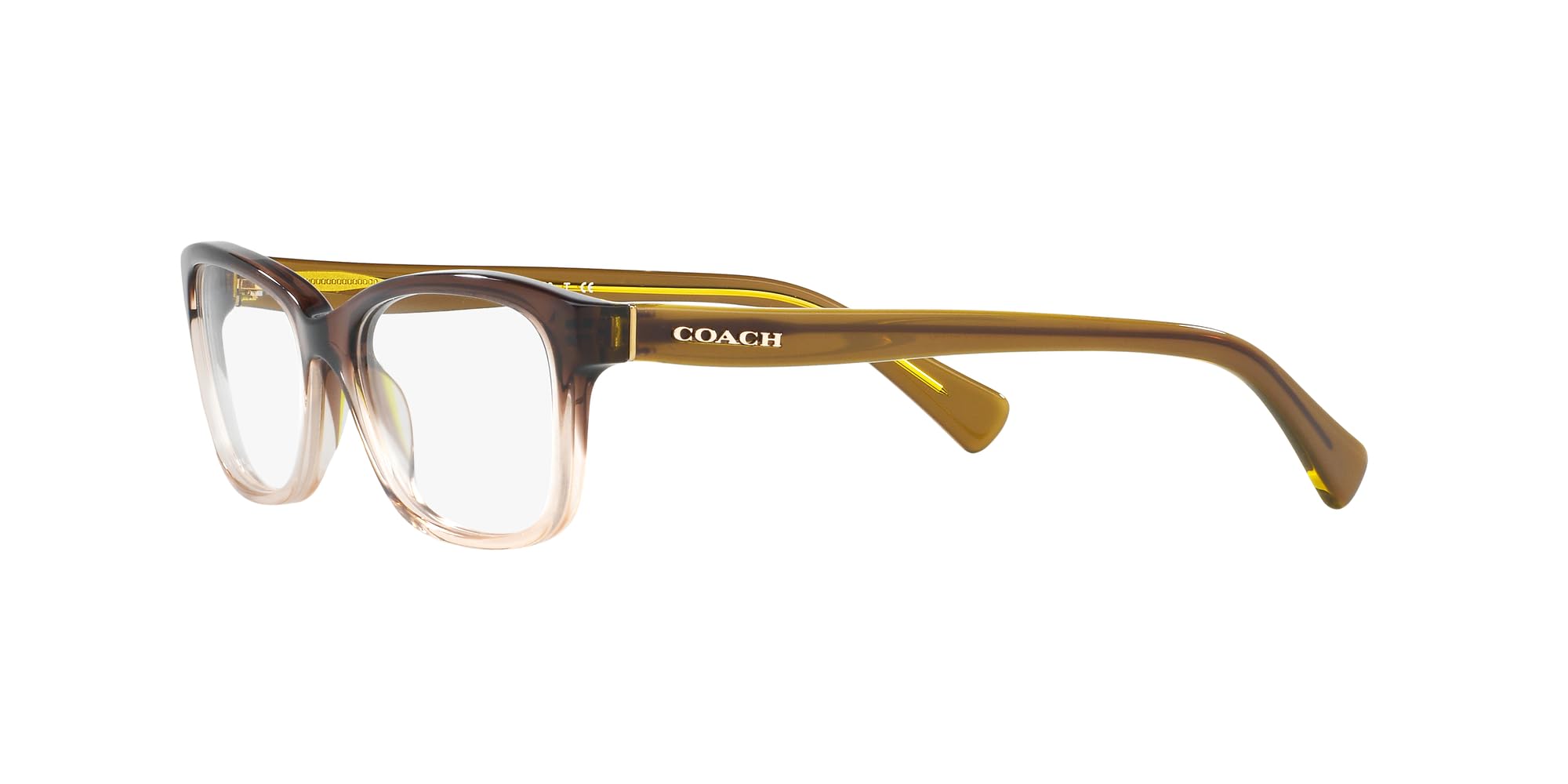 Coach HC6089 Prescription Eyewear Frames, Transparent Olive Gradient/Demo Lens, 51 mm