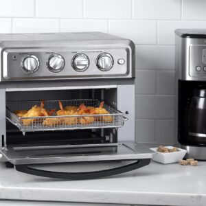 Air Fryer + Convection Toaster Oven by Cuisinart, 7-1 Oven with Bake, Grill, Broil & Warm Options, Stainless Steel, TOA-60