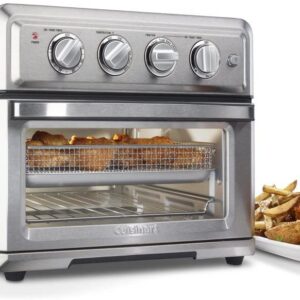 Air Fryer + Convection Toaster Oven by Cuisinart, 7-1 Oven with Bake, Grill, Broil & Warm Options, Stainless Steel, TOA-60