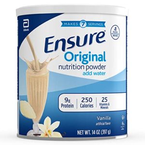 ensure original nutrition shake powder with 9 grams of protein, meal replacement shakes, vanilla, 14 oz