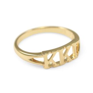 The Collegiate Standard Kappa Kappa Gamma 14k Gold Plated Sorority Ring with Greek letters