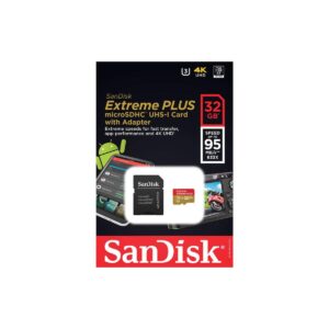 SanDisk 32GB Extreme Plus microSDHC Class 10 U3 Memory Card