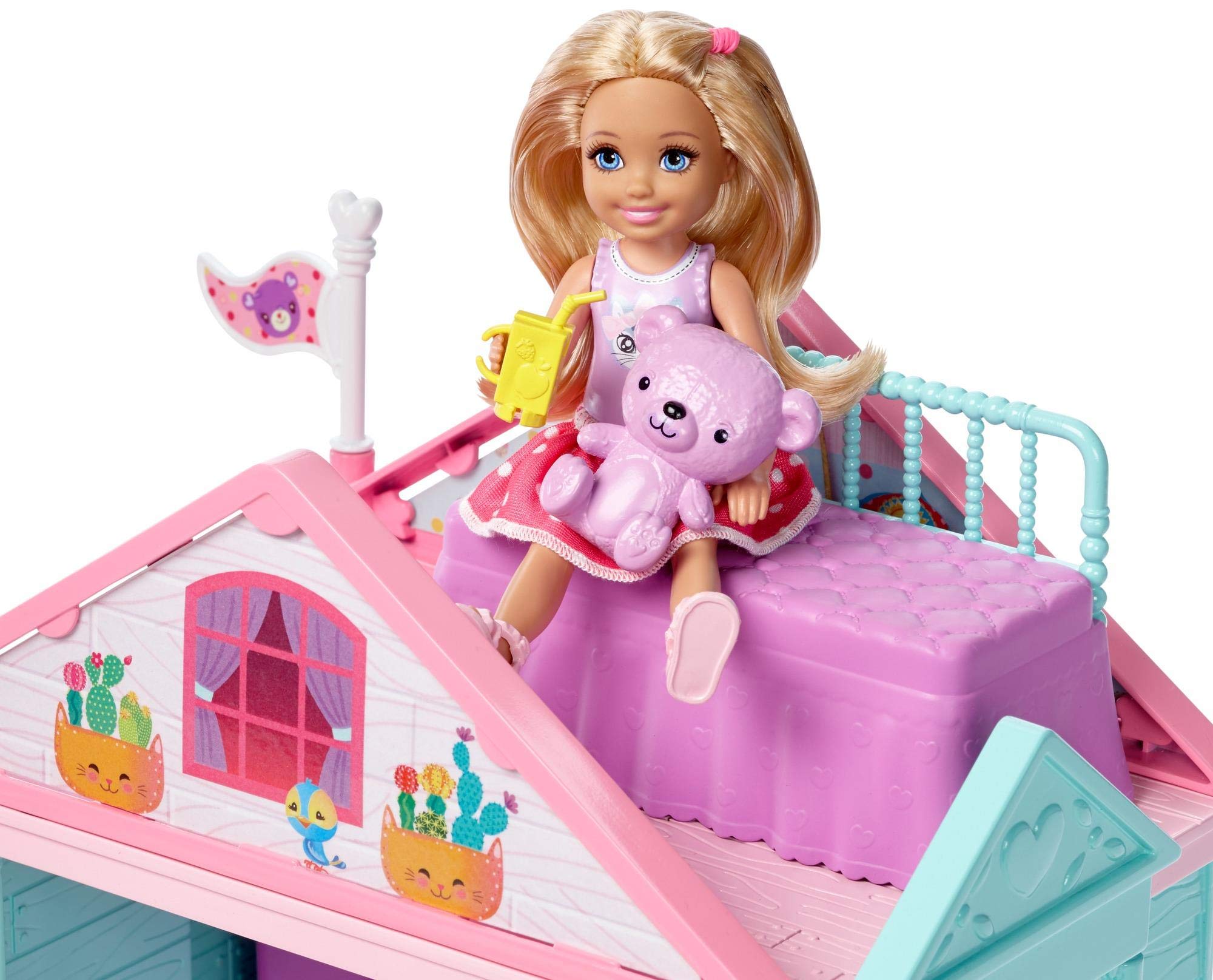 Barbie Club Chelsea Two-Story Playhouse Playset and Teddy Bear