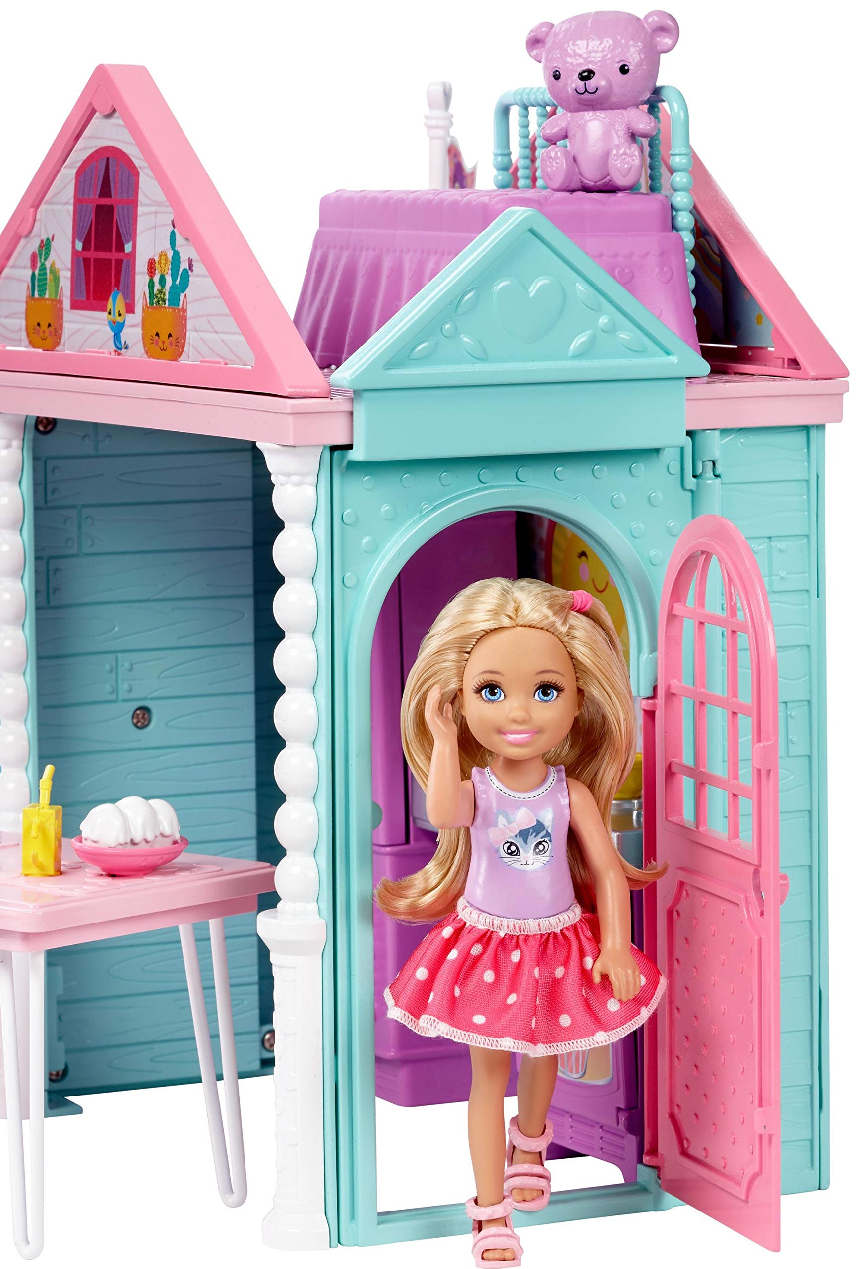 Barbie Club Chelsea Two-Story Playhouse Playset and Teddy Bear