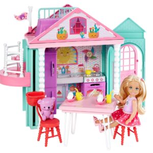 Barbie Club Chelsea Two-Story Playhouse Playset and Teddy Bear