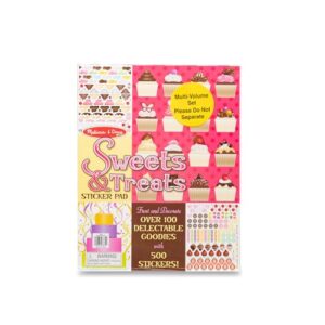 Melissa & Doug Sticker Pads 3-Pack - Sweets and Treats, Make-a-Face Fashion, and Make-a-Meal - FSC Certified