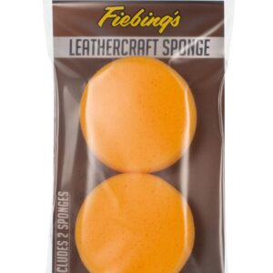 Fiebing's Leathercraft Sponges (2 Pack) - 3" Round Painting Sponges to Apply Fiebing's Leather Dyes, Stains, Top Finishes, Saddle Soaps - Multi-Purpose for Watercolor, Pottery, Ceramics, Arts & Crafts