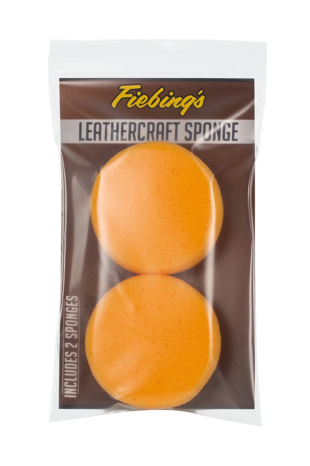 Fiebing's Leathercraft Sponges (2 Pack) - 3" Round Painting Sponges to Apply Fiebing's Leather Dyes, Stains, Top Finishes, Saddle Soaps - Multi-Purpose for Watercolor, Pottery, Ceramics, Arts & Crafts