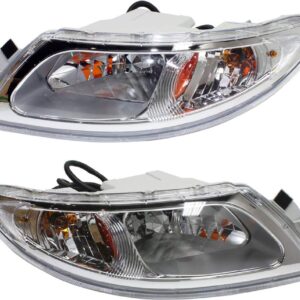 Evan Fischer Headlight Set Compatible with 2002-2016 International 4400LP 4400 Left Driver and Right Passenger Side Halogen With bulb(s)