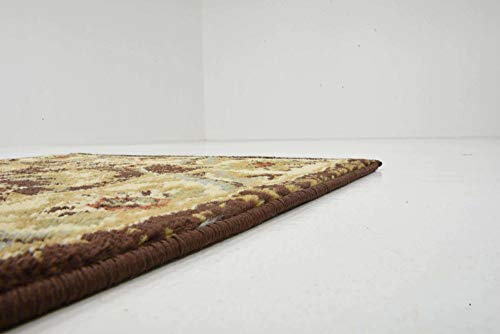 Unique Loom Voyage Collection Traditional Oriental Classic Intricate Floral Design Area Rug (2' 2 x 3' 0 Rectangular, Brown/Gold)