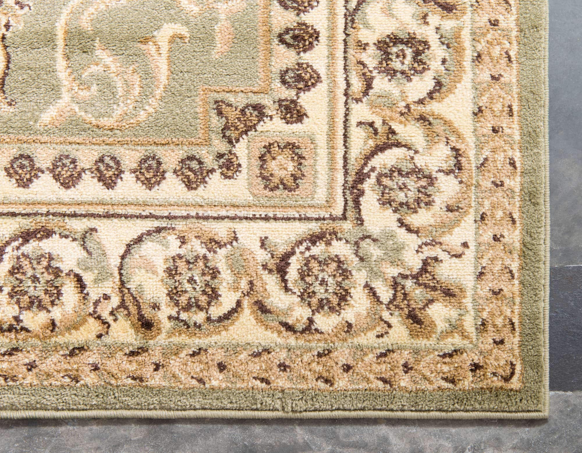 Unique Loom Versailles Collection Traditional Classic Medallion Floral Motif Area Rug (2' 2 x 3' 0 Rectangular, Green/ Ivory)