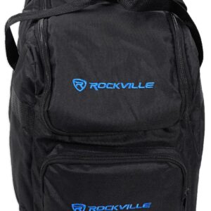 Rockville RLB30 Bag for 4 Slim Par Chauvet/ADJ Lights+Controller+Accessories,Black