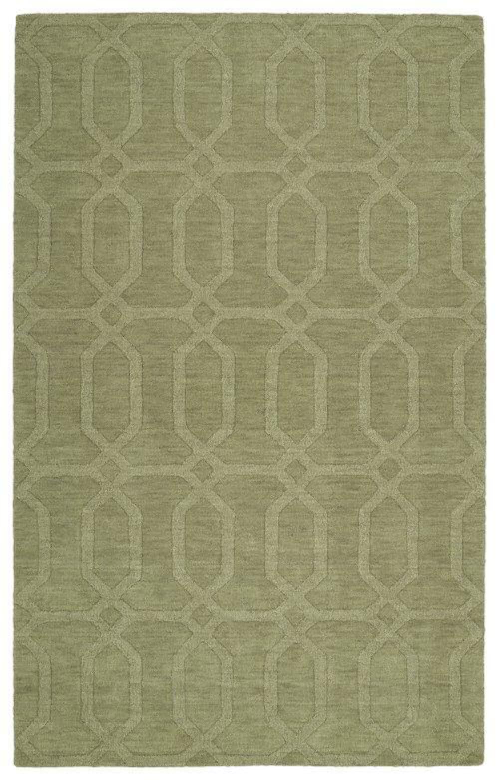 Kaleen Rugs Imprints Modern Collection IPM03-59 Sage Hand Tufted Rug, 5' x 8'