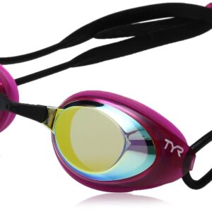 TYR Blackhawk Racing Femme Mirrored Googles, Gold/Pink/Black, One Size