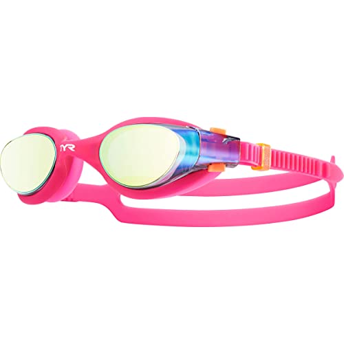 TYR Vesi Femme Mirrored Googles, Gold/Pink, One Size