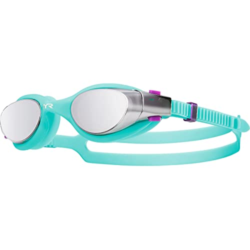 TYR Vesi Femme Mirrored Googles, Gold/Pink, One Size