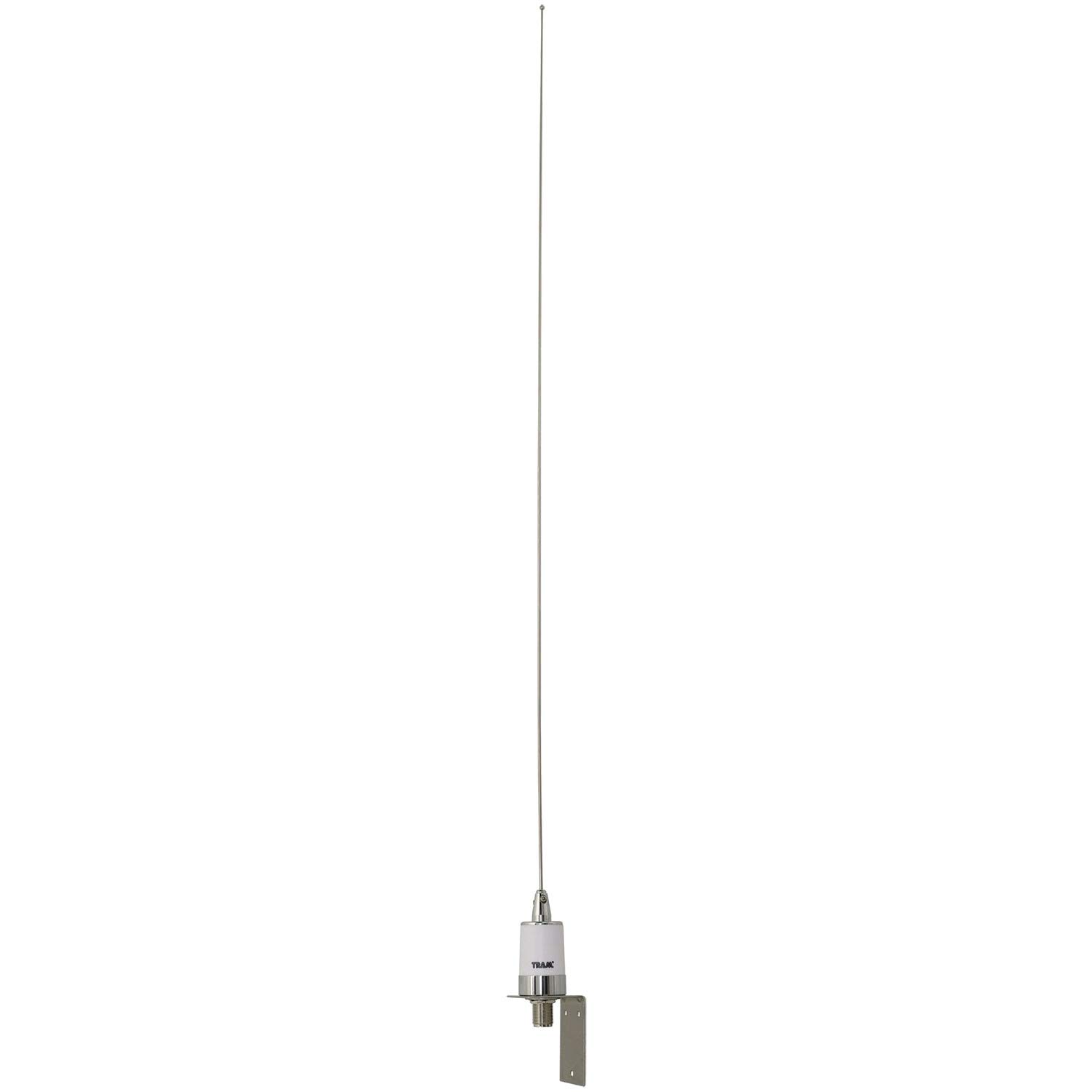 Tram-Browning 1604 AIS/VHF Marine Antenna, 39" - Covers AIS & VHF Bands, 2.5dBd Gain, No Ground Plane Needed, Chrome-Plated Brass Base, 36.25" Whip, 15ft RG-58A/U Cable, L-Bracket Mount