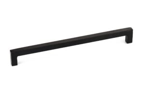 richelieu hardware bp9466320900 sheffield collection 12 5/8-inch (320 mm) center-to-center matte black traditional rectangular pull handle for barn doors, cabinets, drawers, and furniture