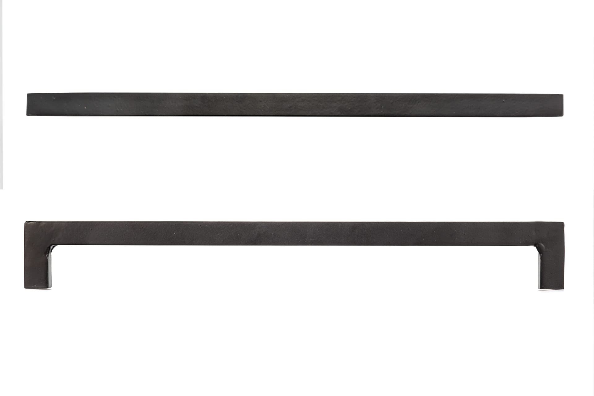 Richelieu Hardware BP9466320900 Sheffield Collection 12 5/8-inch (320 mm) Center-to-Center Matte Black Traditional Rectangular Pull Handle for Barn Doors, Cabinets, Drawers, and Furniture