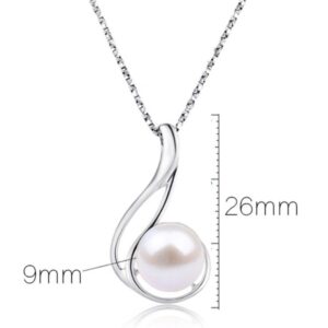 NONNYL Pearl Necklaces for Women Freshwater Cultured 8mm Pearls Pendant Jewelry Gifts - Gifts for Mom Wife Girlfriend Her on Anniversary Valentines Day Mothers Day Birthday Christmas Gifts