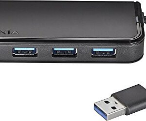 Insignia - 4-Port USB 3.0 Hub - Black