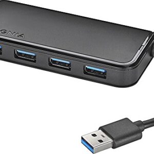 Insignia - 4-Port USB 3.0 Hub - Black