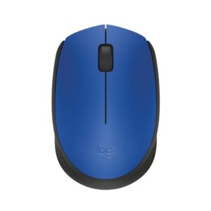 logitech m170 wireless mouse for pc, mac, laptop, 2.4 ghz with usb mini receiver, optical tracking, 12-months battery life, ambidextrous - blue