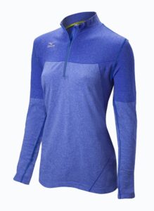 mizuno seamless jacket, heathered royal blue, small