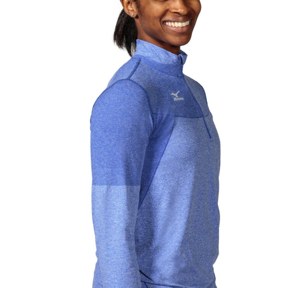 Mizuno Seamless Jacket, Heathered Royal Blue, Small