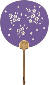 shiomi fan 2006 maruyama (double sided openmark), 9.8 x 16.9 inches (25 x 43 cm), purple