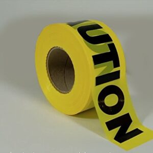 INCOM Manufacturing: Yellow CAUTION Tape Barrier- Safety Warning Tape, 3 Inch x 1000 Feet, (76.2 Millimeters x 304.8 Meters)