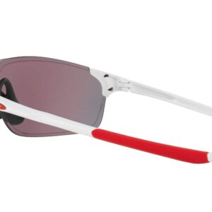 Oakley Men's Oo9389 Evzero Stride Asian Fit Rectangular Sunglasses, Polished White/Prizm Road, 38 mm