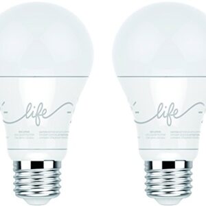 C by GE A19 C-Life Smart LED Light Bulb by GE Lighting, 2-Pack, Works with Alexa