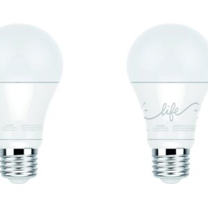 C by GE A19 C-Life Smart LED Light Bulb by GE Lighting, 2-Pack, Works with Alexa