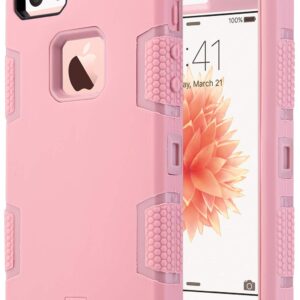 ULAK iPhone 5S Case, iPhone 5 Case, iPhone SE Case (2016 released), Heavy Duty Shockproof Sport Rugged Drop Resistant Dustproof Protective Cover for iPhone 5/5S/SE, Rose Gold-Not fit iPhone SE 2nd 3rd