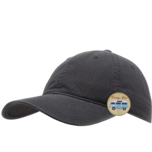 Classic Washed Cotton Twill Low Profile Adjustable Baseball Cap (Charcoal Gray B)