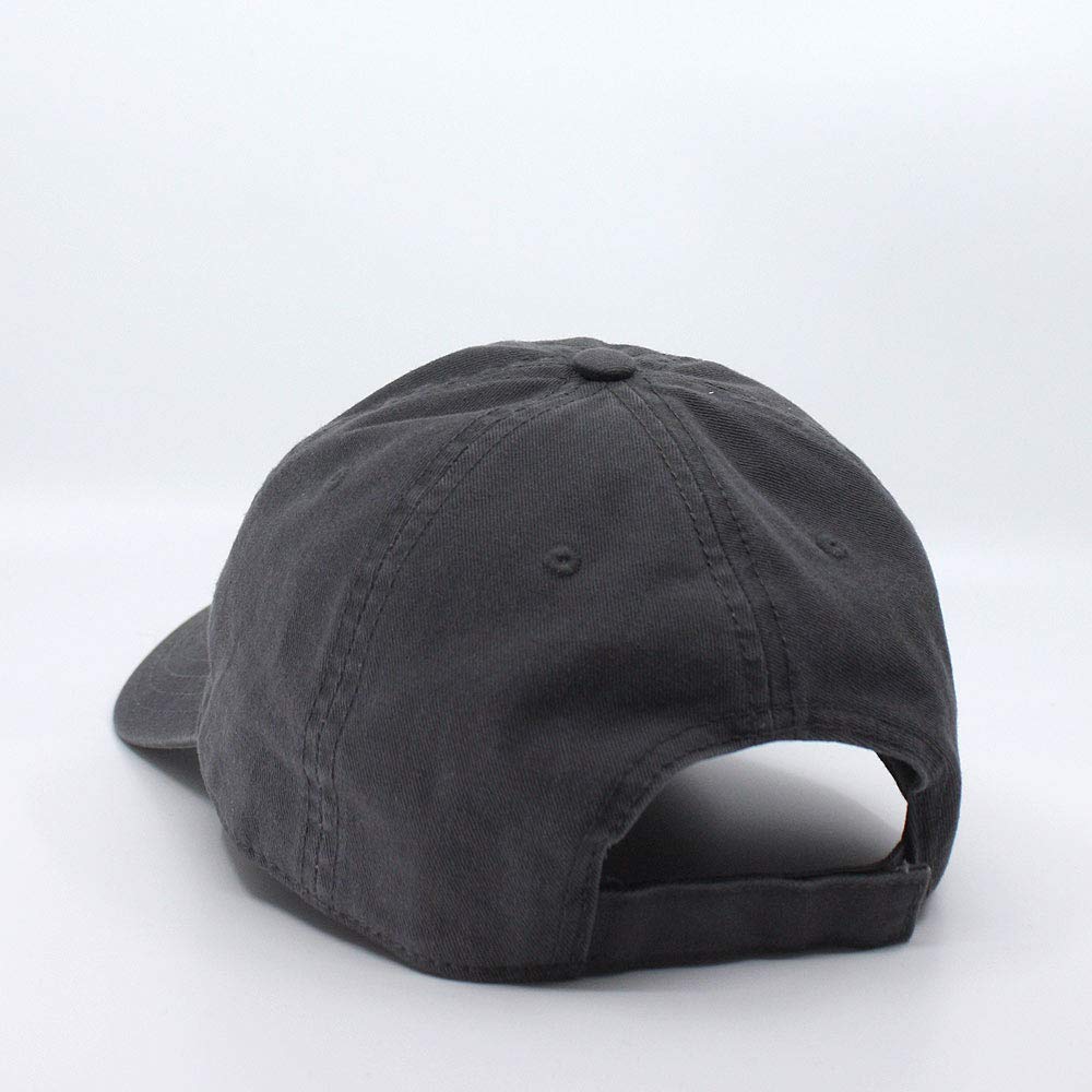 Classic Washed Cotton Twill Low Profile Adjustable Baseball Cap (Charcoal Gray B)