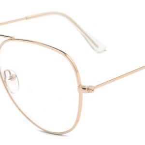 Outray Classic Aviator Metal Frame Clear Lens Glasses 2167c2 Gold