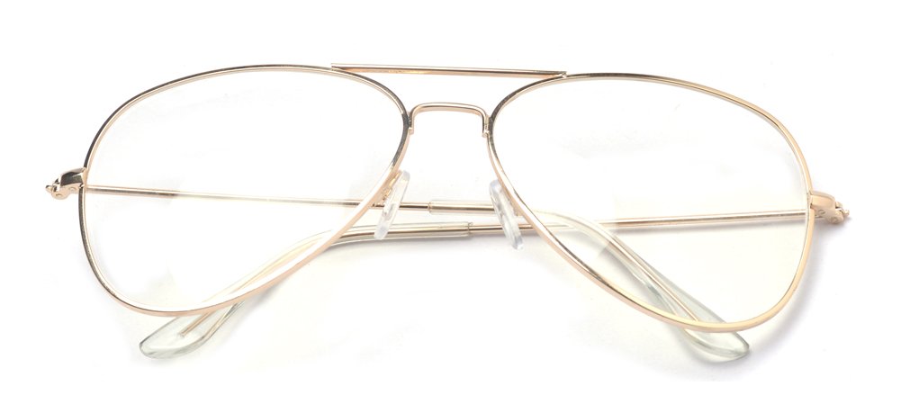 Outray Classic Aviator Metal Frame Clear Lens Glasses 2167c2 Gold