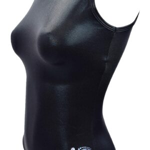 Sookie Active Metallic Sheen Classic Tank Leotard (Deep Black, Ladies - Small)