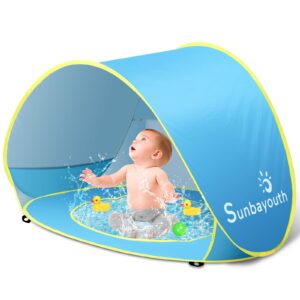 sunba youth baby pool tent, uv protection infant pop up sun shelters shade